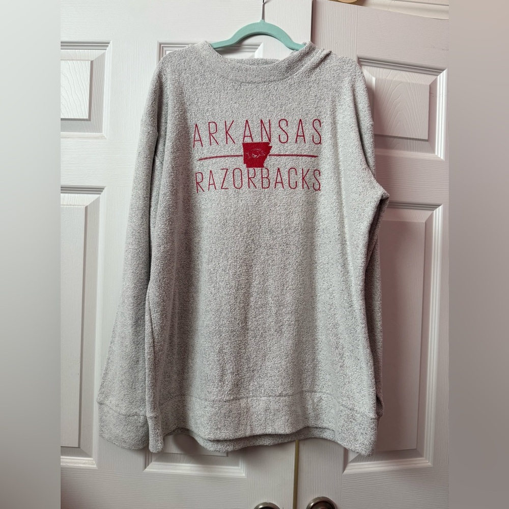 Pressbox Arkansas Razorbacks Gray Sweater